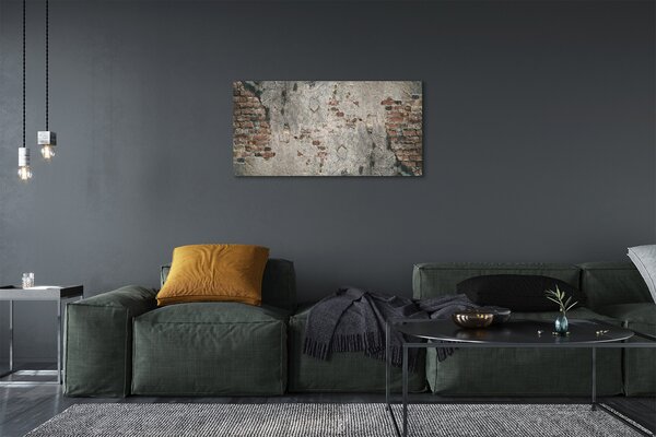 Stampa quadro su tela Muro di pietra in mattoni 100x50 cm