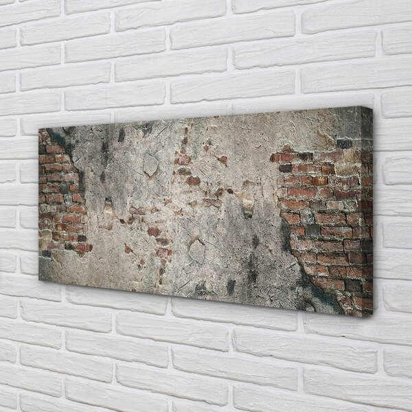 Stampa quadro su tela Muro di pietra in mattoni 100x50 cm