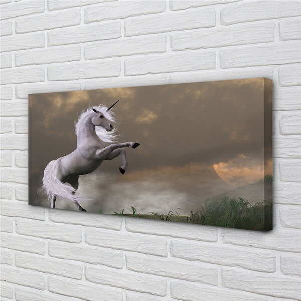 Quadro su tela Montagna unicorn 100x50 cm
