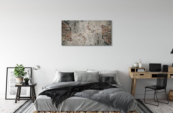 Stampa quadro su tela Muro di pietra in mattoni 100x50 cm