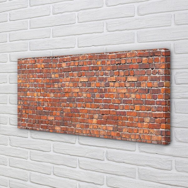 Quadro su tela Vintage muro di mattoni 100x50 cm