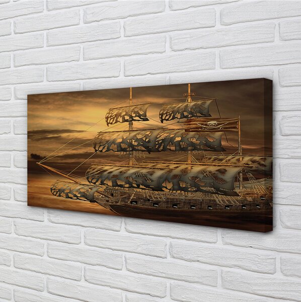 Quadro su tela Nave marina 100x50 cm