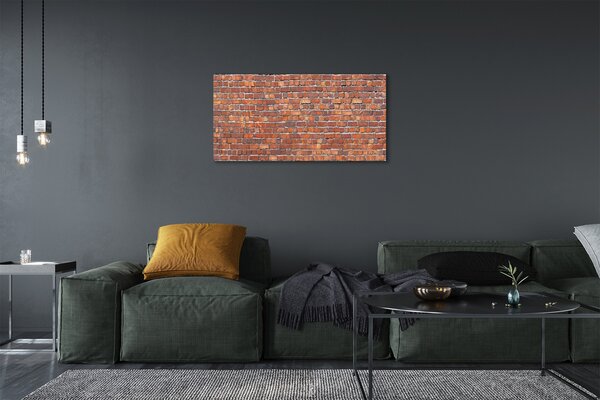 Quadro su tela Vintage muro di mattoni 100x50 cm