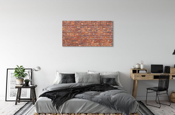 Quadro su tela Vintage muro di mattoni 100x50 cm