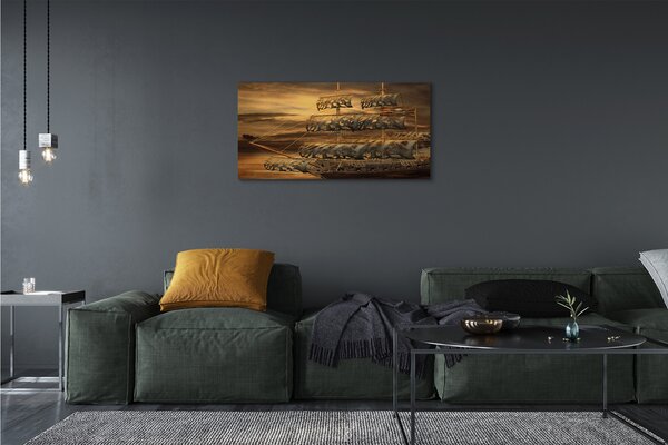 Quadro su tela Nave marina 100x50 cm