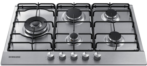 Samsung Piano Cottura 5 Fuochi a Gas 75 cm (1 Bruciatore Wok) colore Inox - NA75M3130AS/ET