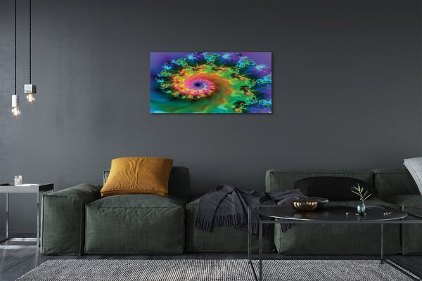 Quadro su tela Modelli di frattali geometrici 100x50 cm
