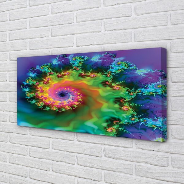 Quadro su tela Modelli di frattali geometrici 100x50 cm