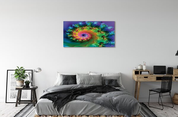 Quadro su tela Modelli di frattali geometrici 100x50 cm