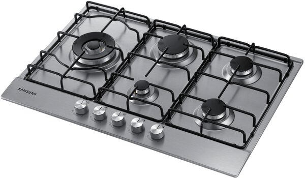 Samsung Piano Cottura 5 Fuochi a Gas 75 cm (1 Bruciatore Wok) colore Inox - NA75M3130AS/ET