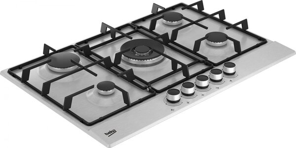 Beko Piano Cottura 5 Fuochi a Gas 75 cm da Incasso colore Inox - HIAW75223SXE