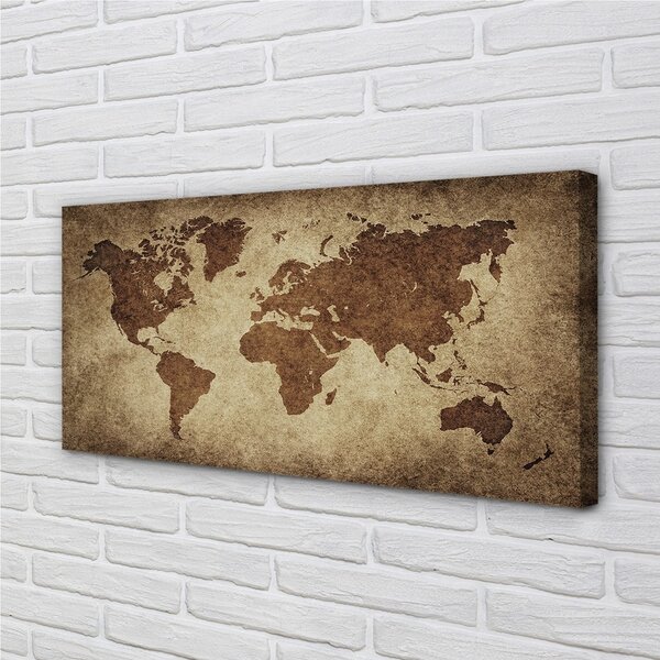 Quadro su tela Mappa grigia 100x50 cm