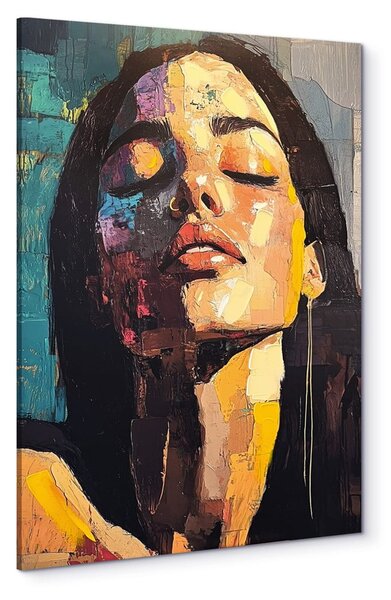 Quadro con elementi dipinti a mano 70x100 cm Vivian – Styler
