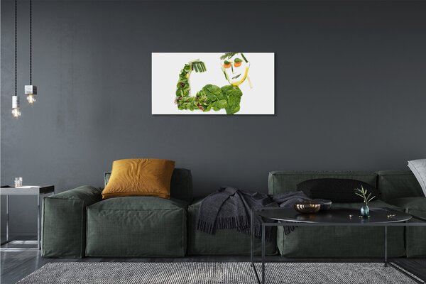 Stampa quadro su tela Un personaggio delle verdure 100x50 cm
