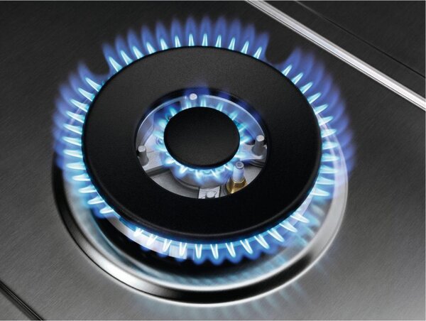 Aeg Piano Cottura 5 Fuochi a Gas 86 cm (1 Bruciatore Wok) in Acciaio Inox colore Inox - HGB95522SM 6000 Slim Profile 90 cm