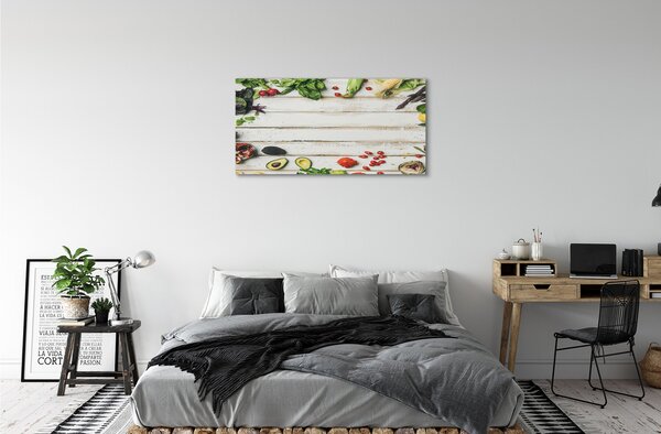 Quadro su tela Spinaci di mais avocado 100x50 cm