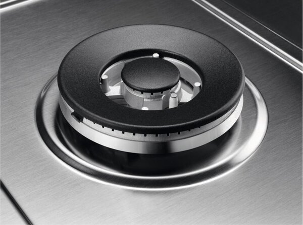 Aeg Piano Cottura 5 Fuochi a Gas 86 cm (1 Bruciatore Wok) in Acciaio Inox colore Inox - HGB95522SM 6000 Slim Profile 90 cm