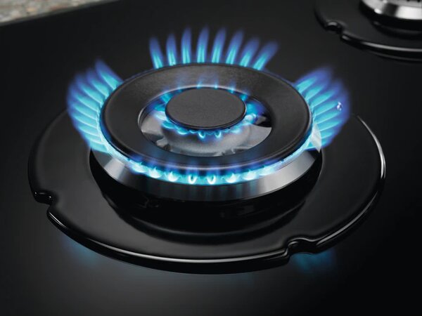 Electrolux Piano Cottura 5 Fuochi a Gas 75 cm Superficie in Vetro colore Nero - EGG75372K