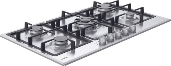 Candy Piano Cottura 5 Fuochi a Gas 86 cm colore Inox Moderna - CHG93WX/1