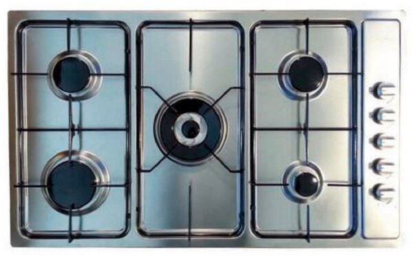 MENEGHETTI Piano Cottura 5 Fuochi a Gas 90 cm colore Inox - Delux 90