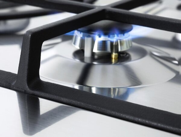 De Longhi Piano Cottura 5 Fuochi a Gas 90 cm Piano in Acciaio Inossidabile colore Inox - NSL590DX