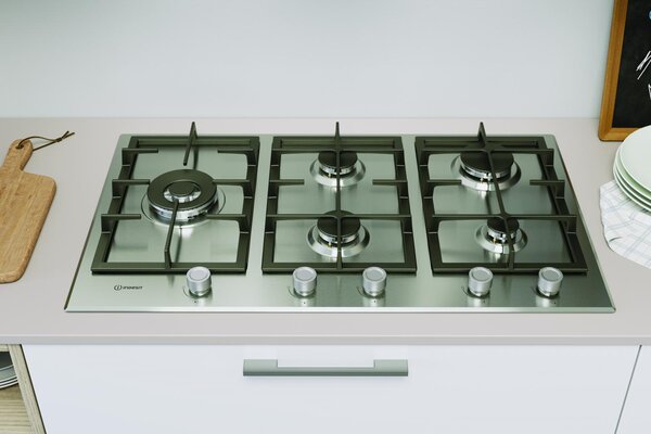 Indesit Piano Cottura 5 Fuochi a Gas 90 cm colore Inox - IN 9522 IX 1