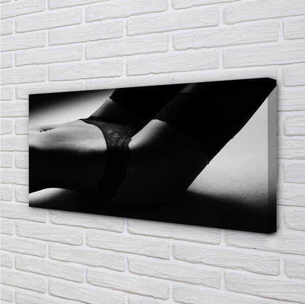 Quadro su tela Donna della pancia 100x50 cm