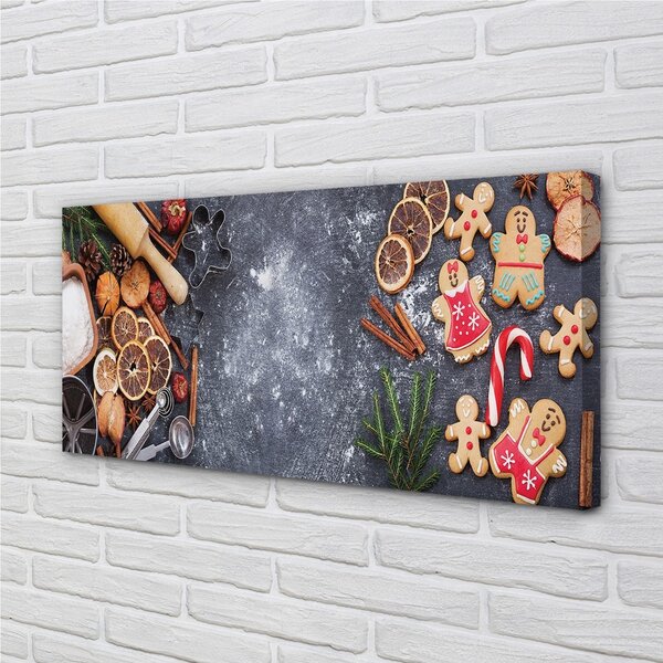 Quadro su tela Farina di pan di zenzero santo 100x50 cm