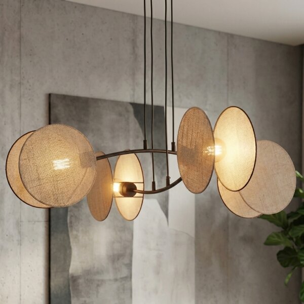 Lampadario a sospensione con filo MOTIF 4xE14/10W/230V beige