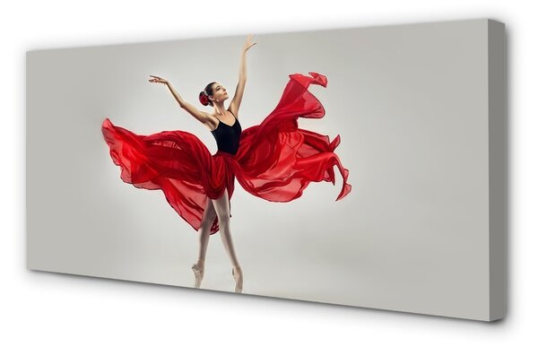 Quadro su tela Donna ballerina 100x50 cm