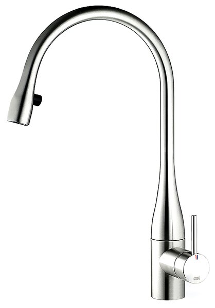 KWC Eve 3, miscelatore per lavello, cromo, con illuminazione LED, alta pressione