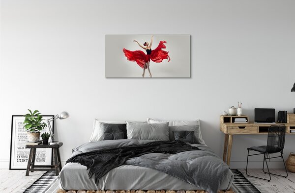 Quadro su tela Donna ballerina 100x50 cm