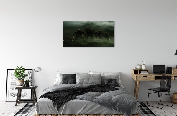 Quadro su tela Nuvole di zombi 100x50 cm
