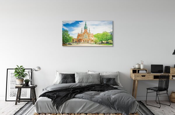 Quadro su tela Cattedrale di Cracovia 100x50 cm