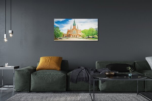 Quadro su tela Cattedrale di Cracovia 100x50 cm