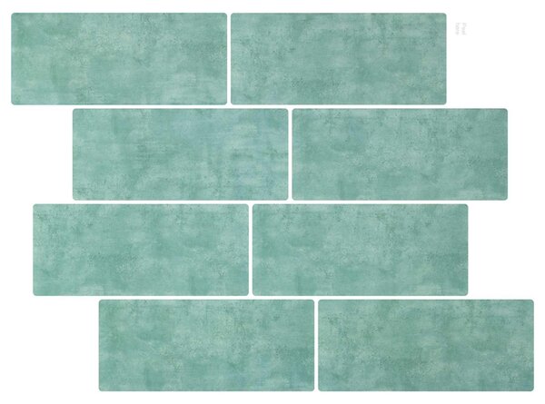 Piastrella subway 10 pcs Grigio Verde 29 x 21 cm