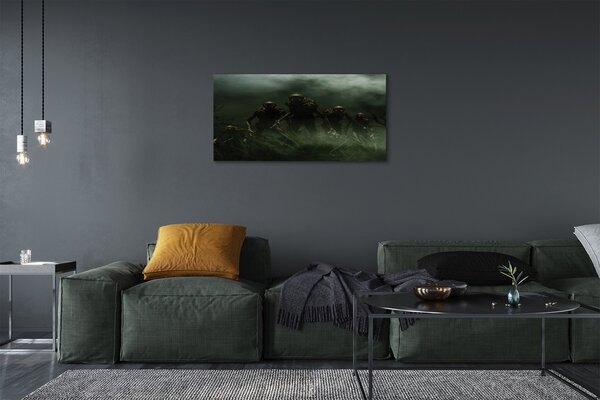 Quadro su tela Nuvole di zombi 100x50 cm