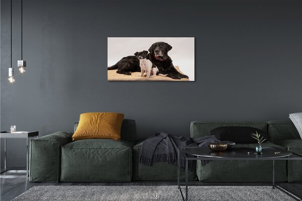 Quadro su tela Cani bugiali 100x50 cm