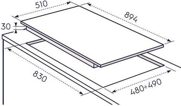 Electrolux Piano Cottura 5 Fuochi a Gas da Incasso (1 Bruciatore Wok) Larghezza 90 cm Griglie in Ghisa colore Sabbia serie 600 Slim Line - KGS9536RS