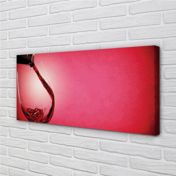 Quadro su tela Vetro di sfondo rosso a sinistra 100x50 cm