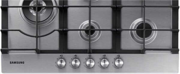 Samsung Piano Cottura 5 Fuochi a gas da Incasso Larghezza 75 cm colore Inox - NA75J3030AS