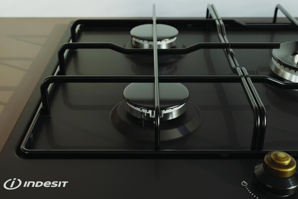 Indesit Piano Cottura 5 Fuochi a Gas Incasso 75 cm colore Antracite - TH 752 /I (AN)