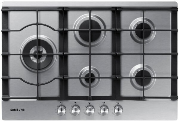 Samsung Piano Cottura 5 Fuochi a gas da Incasso Larghezza 75 cm colore Inox - NA75J3030AS