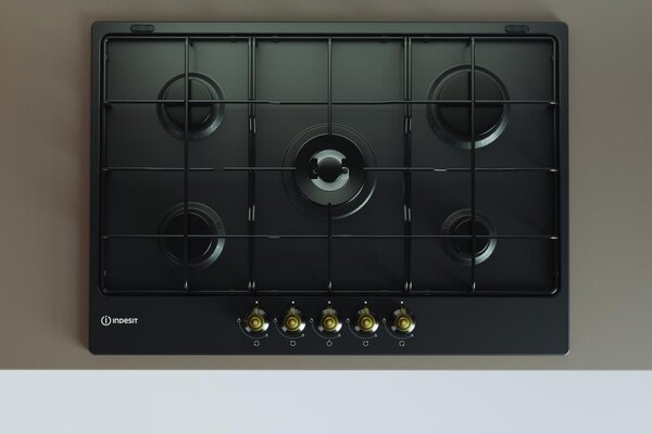 Indesit Piano Cottura 5 Fuochi a Gas Incasso 75 cm colore Antracite - TH 752 /I (AN)