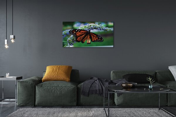 Quadro su tela Farfalla di fiori 100x50 cm