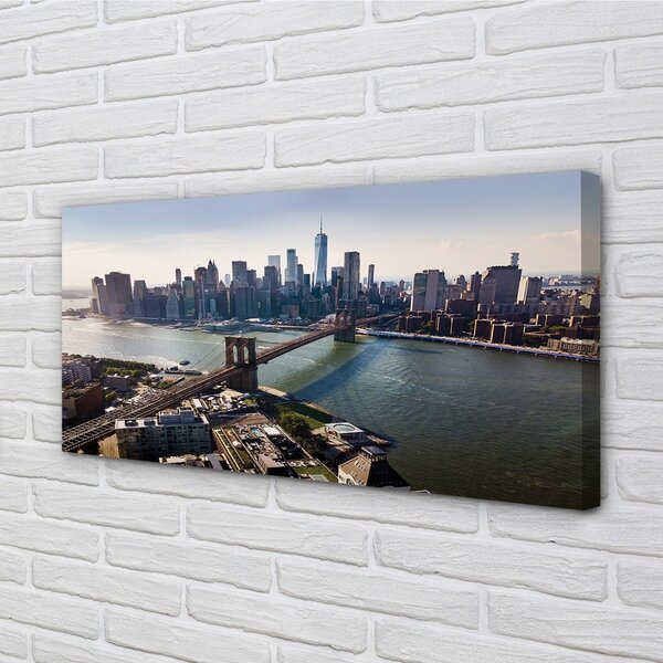 Foto quadro su tela Bridge panorama di Wieks 100x50 cm
