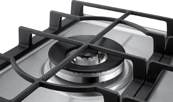 Samsung Piano Cottura 5 Fuochi a gas da Incasso Larghezza 75 cm colore Inox - NA75J3030AS