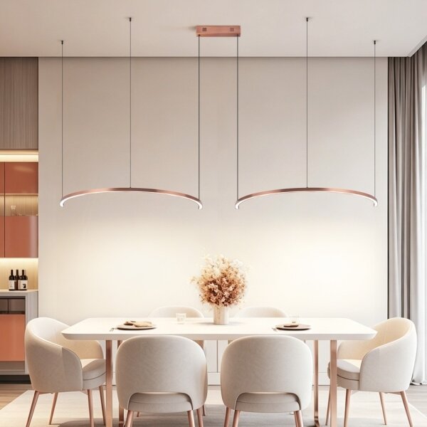 Immax NEO 07328L - Lampadario LED dimmerabile a sospensione su cavo FINO 72W/230V 120 cm oro rosa Tuya+telecomando