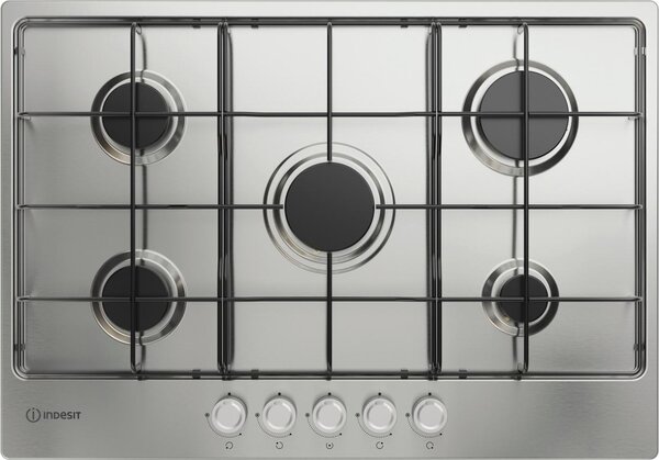 Indesit Piano Cottura 5 Fuochi a Gas Larghezza 73 cm in Acciaio Inox colore Inox - THP 752 IX/I 1