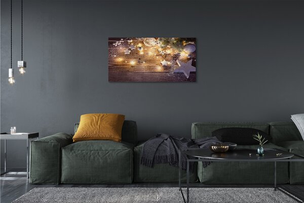 Quadro su tela BAUBLES SHZYSZKI SCHEDA LAMPO 100x50 cm